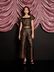 Cherie Leopard Jacquard Top