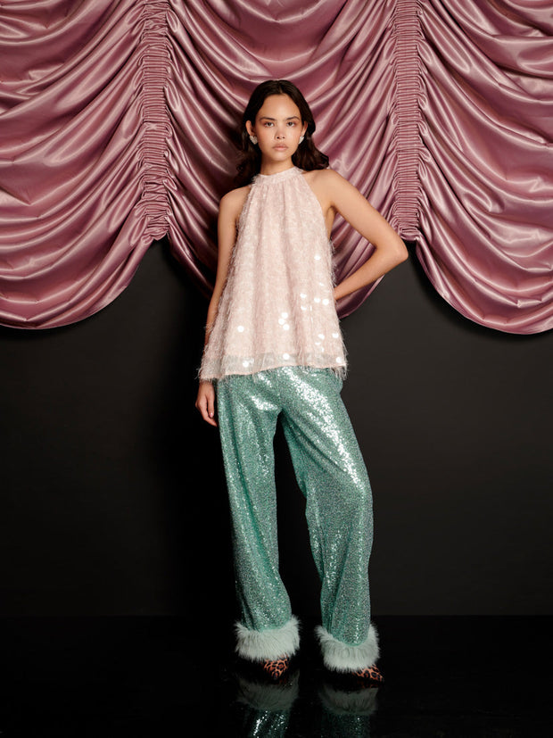 Teese Sequin Halterneck Top
