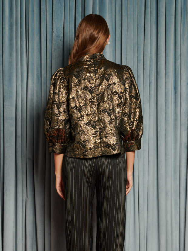 Memoria Jacquard Top Old Gold / Z