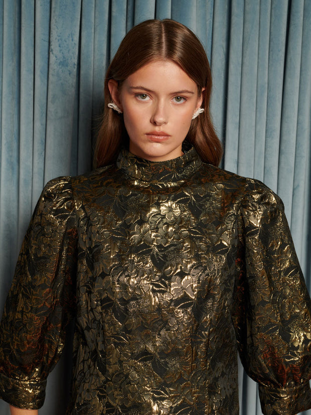 Memoria Jacquard Top Old Gold / Z