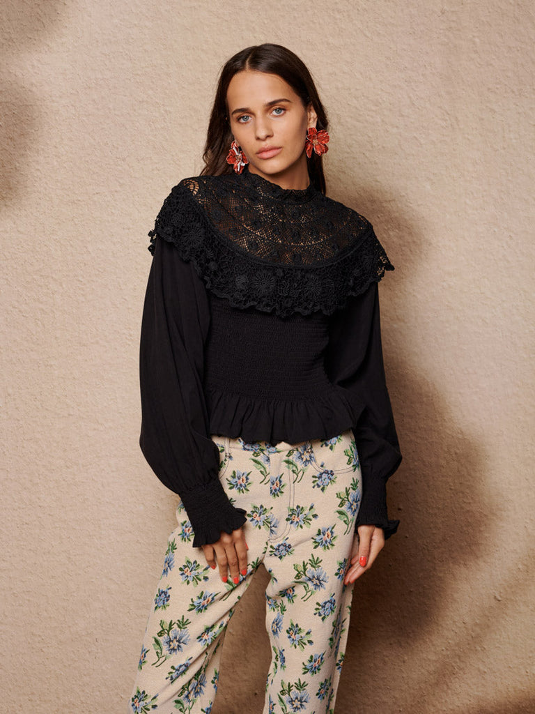 Light Language Shirring Top