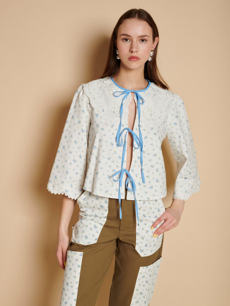 Dalarna Ditsy Bow Top