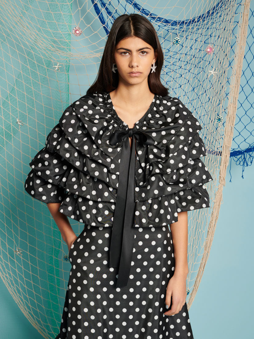 DREAM Shoreline Jacquard Ruffle Cape