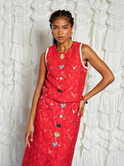 <b>DREAM</b> Maria Jacquard Vest Top