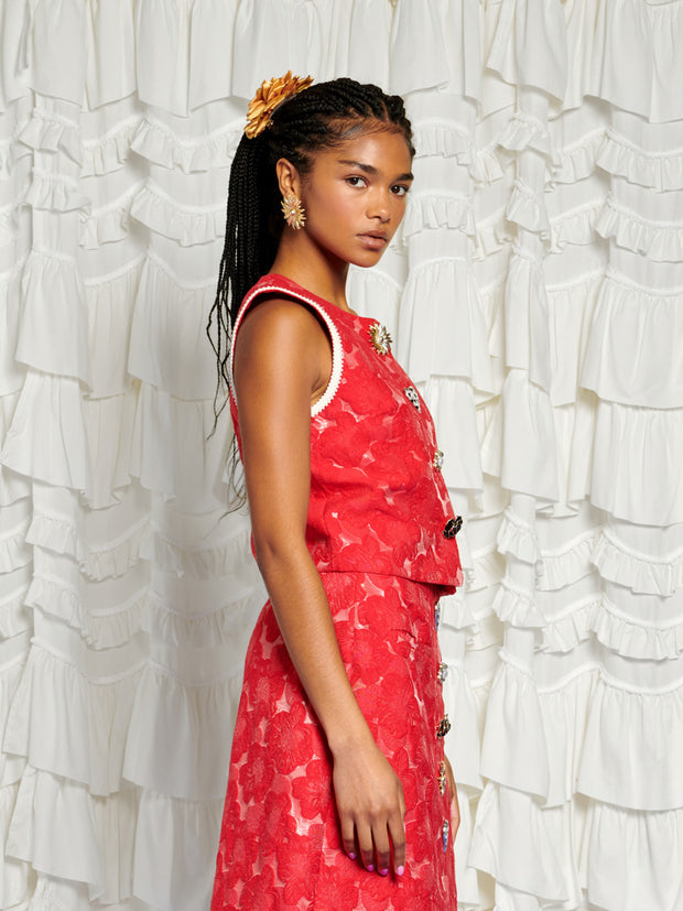<b>DREAM</b> Maria Jacquard Vest Top