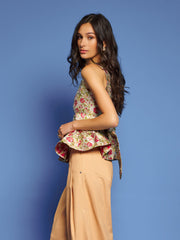 Forest Echo Jacquard Top Multi Floral / Z