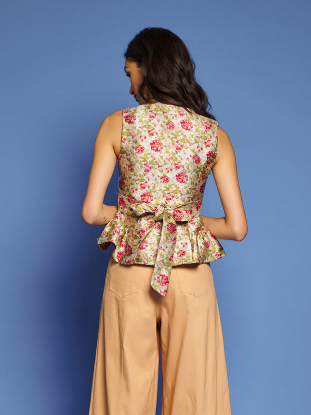 Forest Echo Jacquard Top Multi Floral / Z