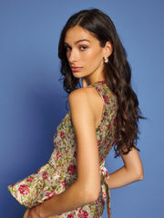 Forest Echo Jacquard Top Multi Floral / Z
