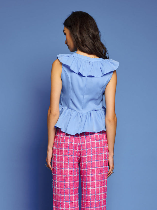 Dottie Bow Top Peacock Blue / Z
