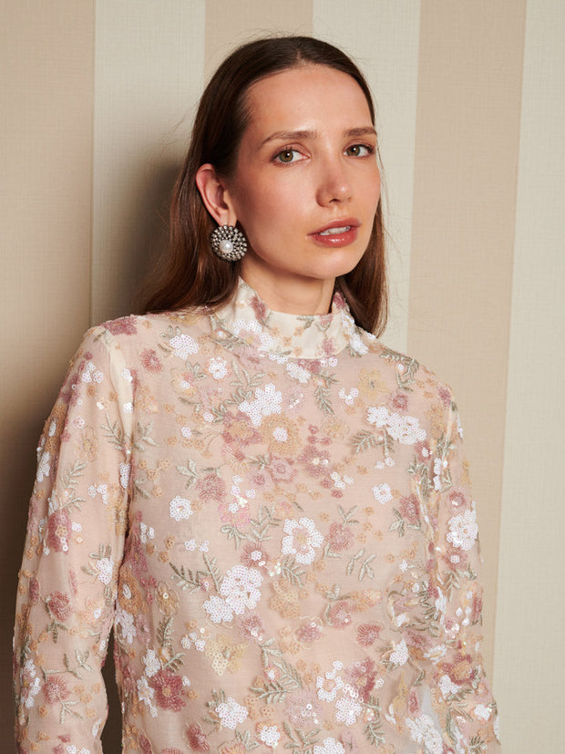 Wallpaper Sequin Top Pearl Ivory / Z