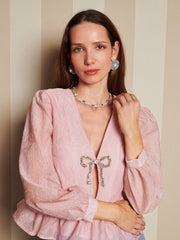 Silken Bow Top Baby Pink / Z