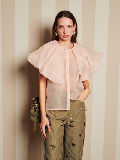 <b>DREAM</b> Harmony Organza Cape Blouse