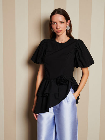 Pantry Rose Top Pitch Black / Z