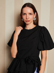 Pantry Rose Top Pitch Black / Z