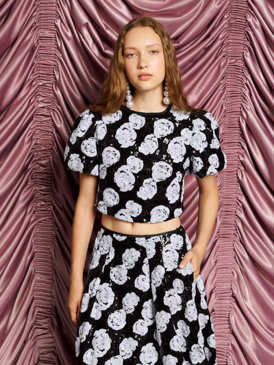 <b>DREAM</b> Roxie Rose Sequin Top Onyx Black / Z