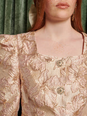 Elsewhere Jacquard Top Beige Pink / Z