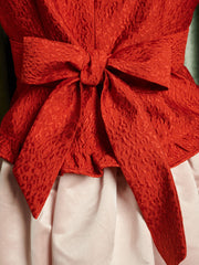 Narrative Jacquard Top Vermillon Red / Z