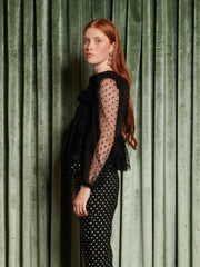 Interval Polka Dot Top Spots Black / Z