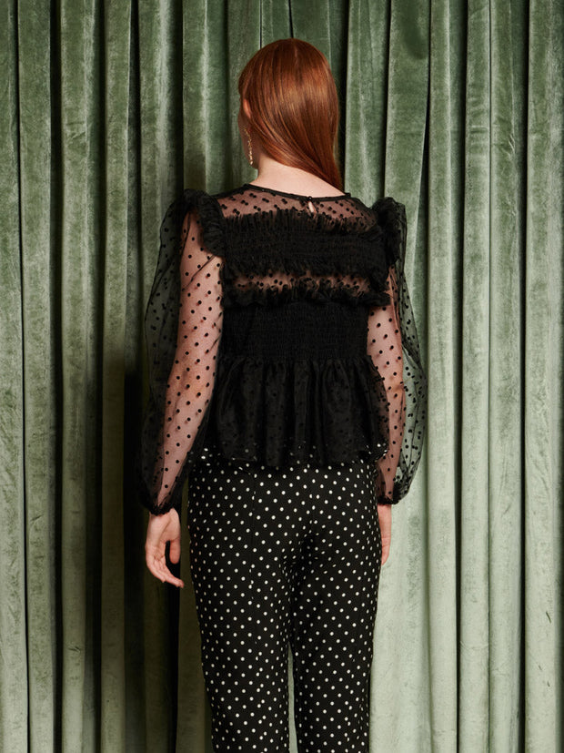 Interval Polka Dot Top Spots Black / Z
