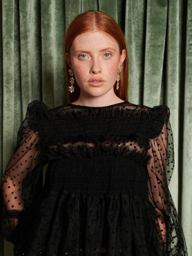 Interval Polka Dot Top Spots Black / Z