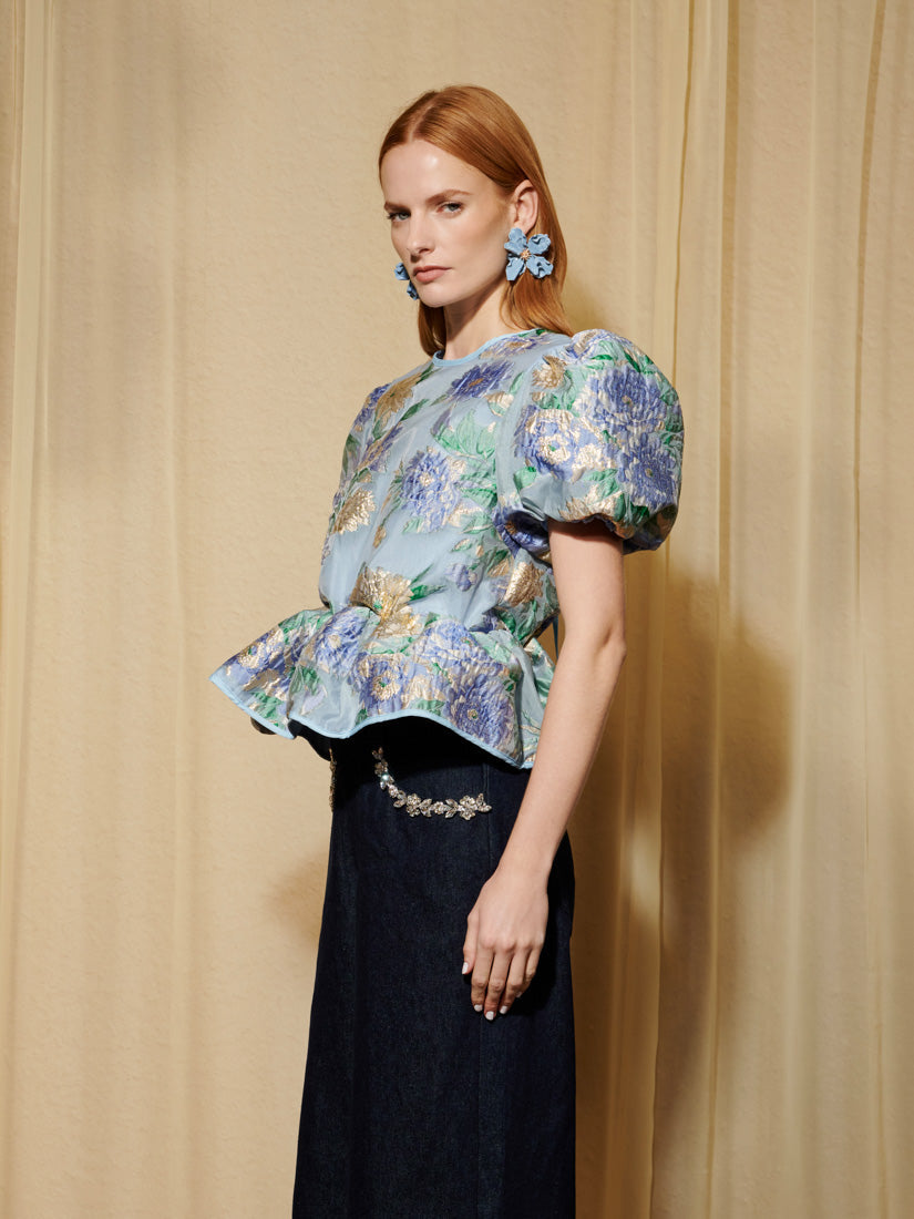DREAM Lilt Floral Jacquard Top – Sister Jane