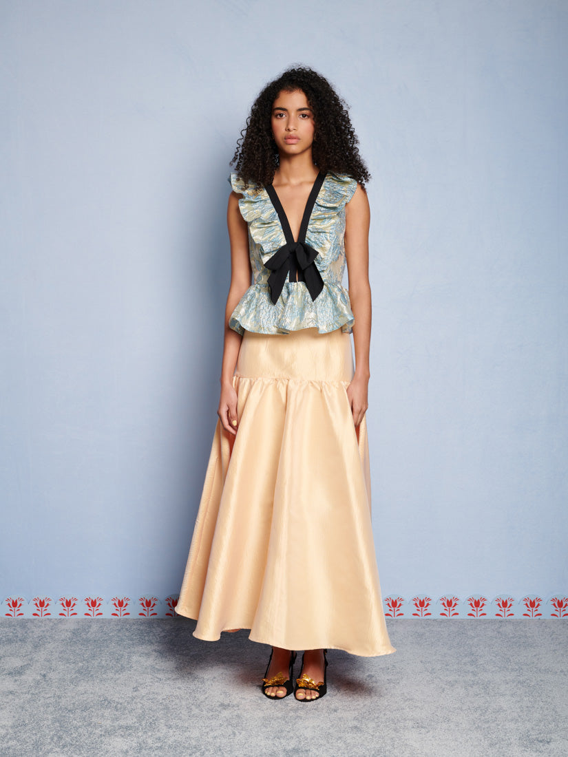 DREAM Bluebell Jacquard Bow Top – Sister Jane