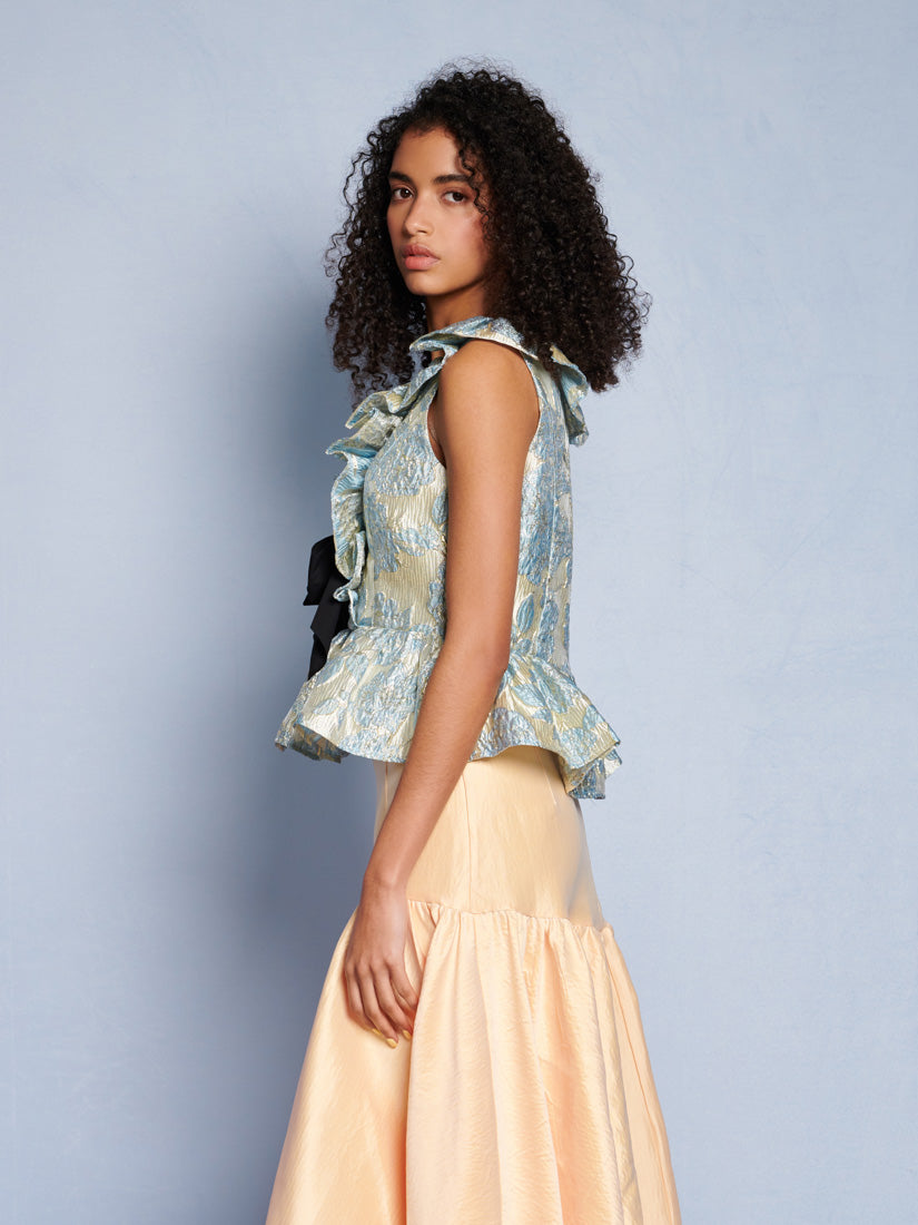 DREAM Bluebell Jacquard Bow Top – Sister Jane