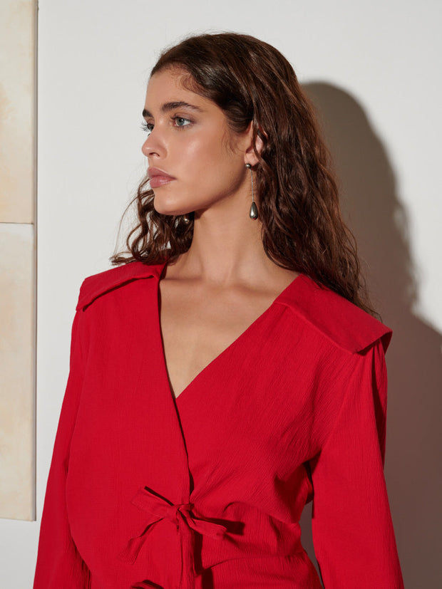 <b> Ghospell </b> Julie Wrap Top