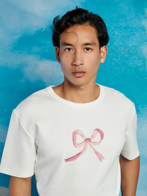 Rory Bow Embroidered T-shirt