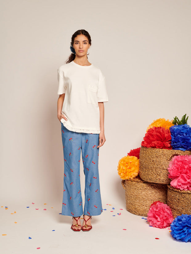 Salsa Ruffles T-Shirt Pearl Ivory / Z
