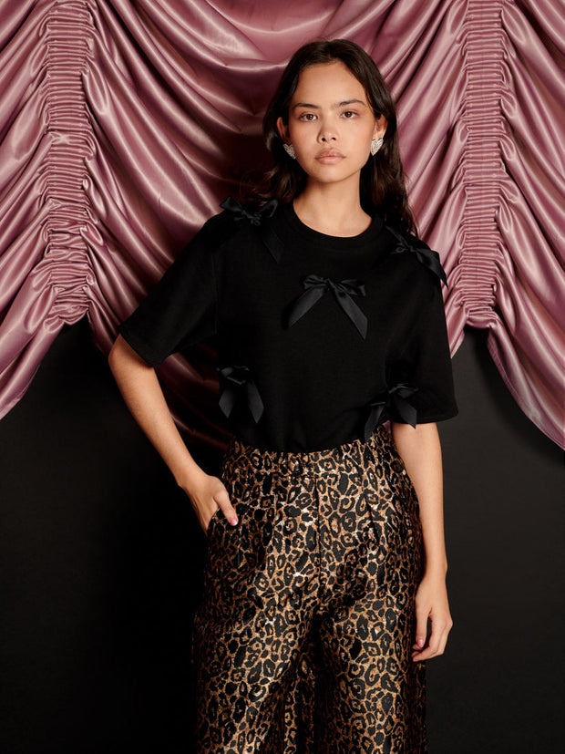 Louie Bows T-shirt Coal Black / Z