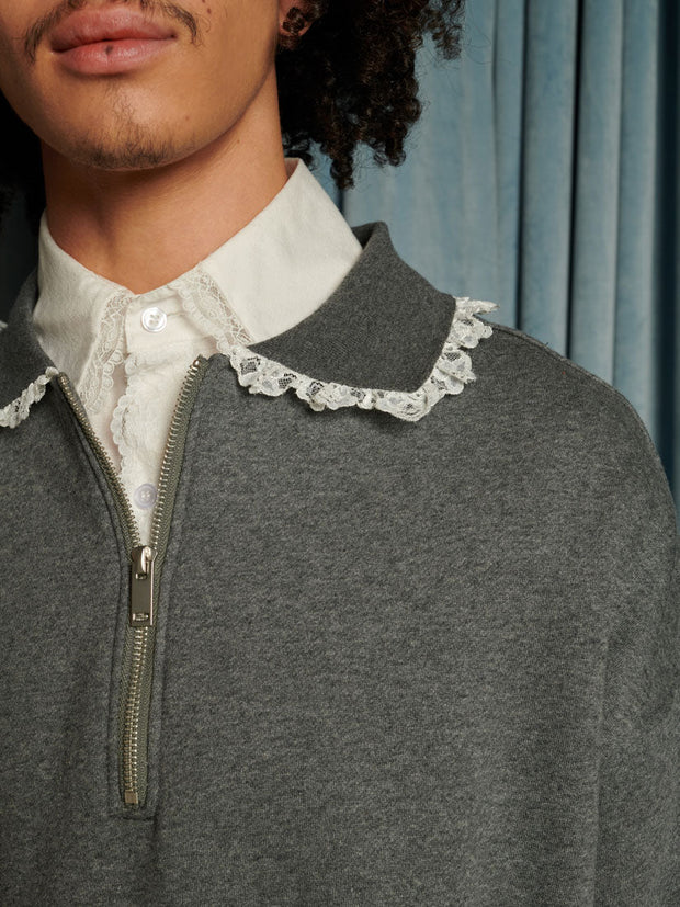 Tommy Half Zip Sweat Anthracite Grey / Z