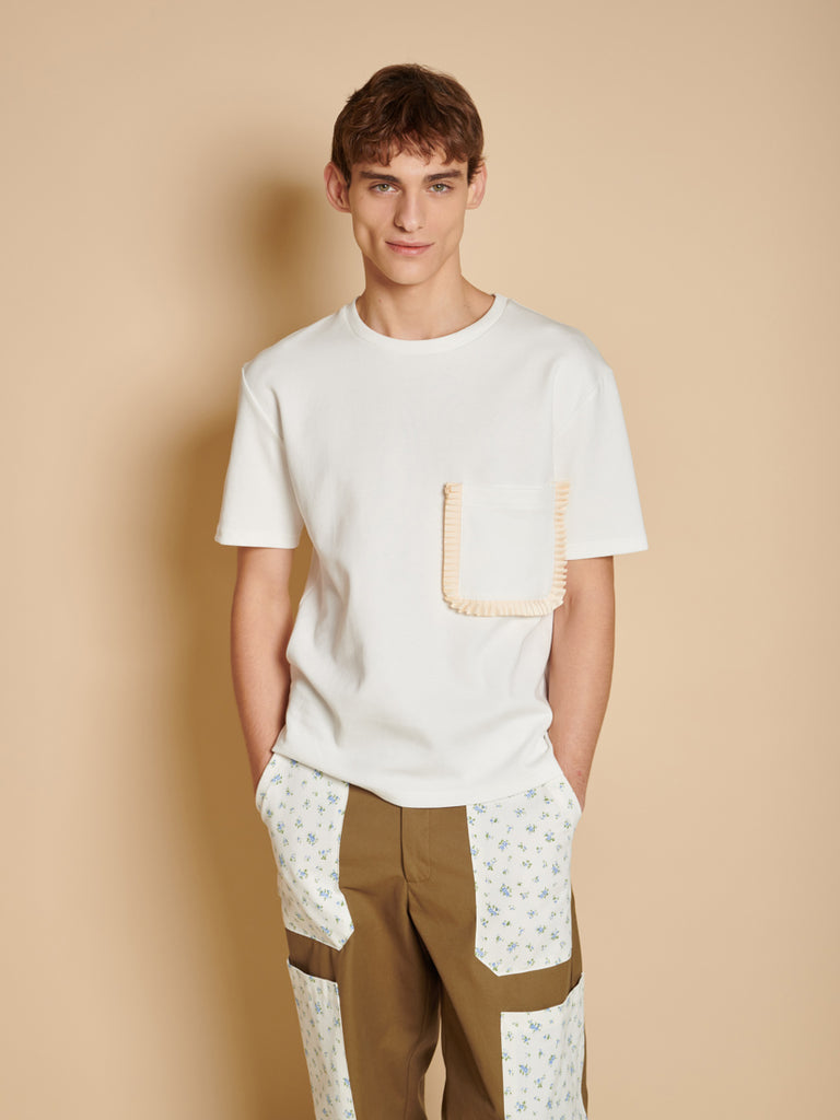 Norr Pleat Pocket T-shirt by Menswear Hand Painted Tales