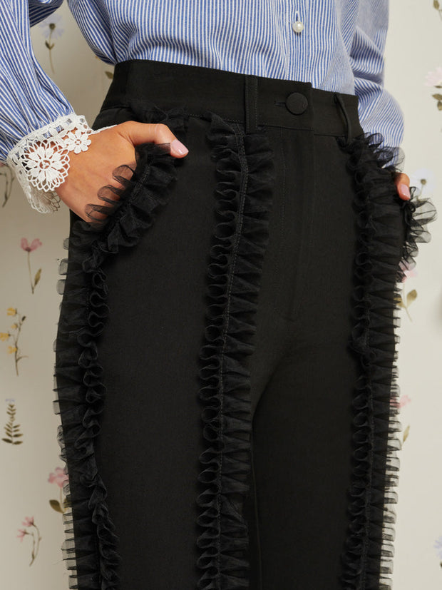 Women's Ruffle Pants High Waist Trousers Casual Beach Overlay Pant Skirts  Skirts for Women 2XL Gray - Walmart.com