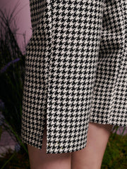 Petal Houndstooth Capri Trousers Black & White / Z