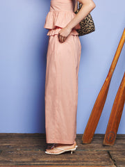 Sunrise Ruffle Waist Trousers Pastel Peach / Z