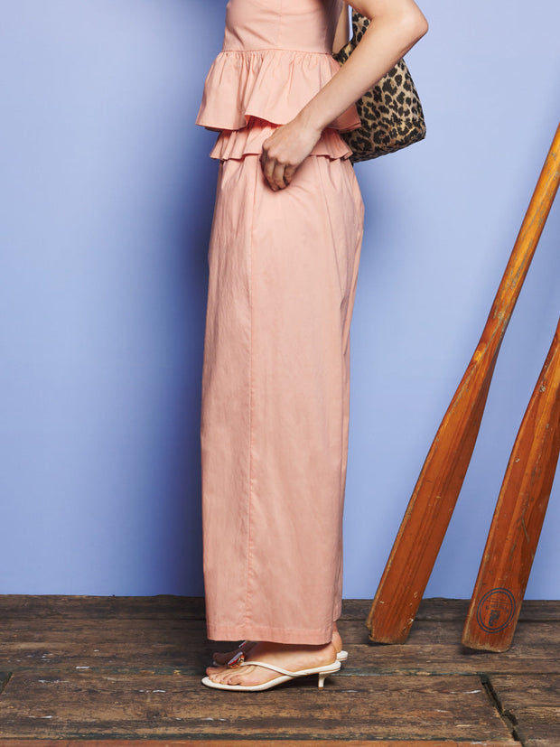 Sunrise Ruffle Waist Trousers Pastel Peach / Z