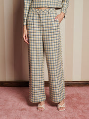 Nook Check Trousers Blue, Multi Check / Z