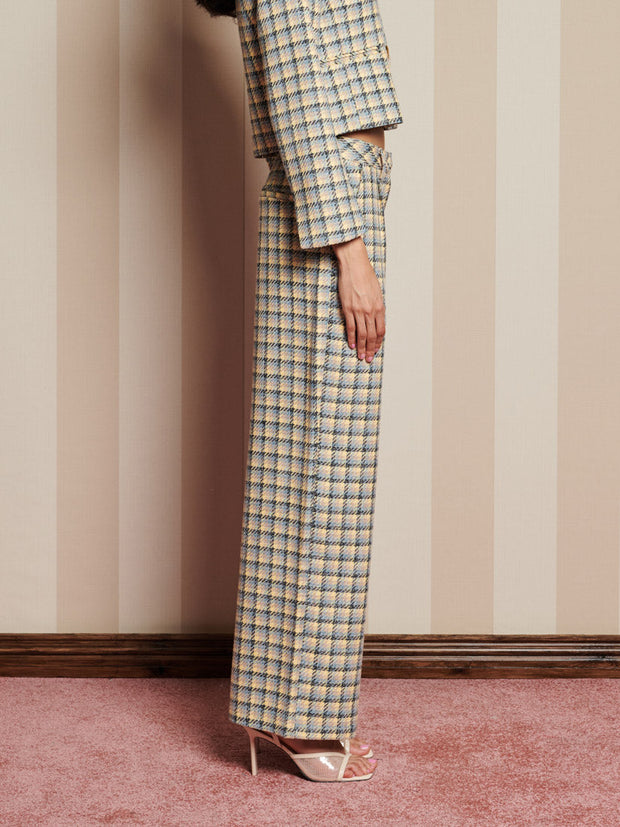 Nook Check Trousers Blue, Multi Check / Z