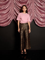 Cherie Leopard Jacquard Trousers