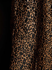 Cherie Leopard Jacquard Trousers Mahogany Brown / Z
