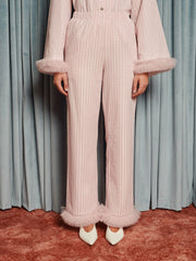 Wonder Stripe Trousers Dusty Pink / Z