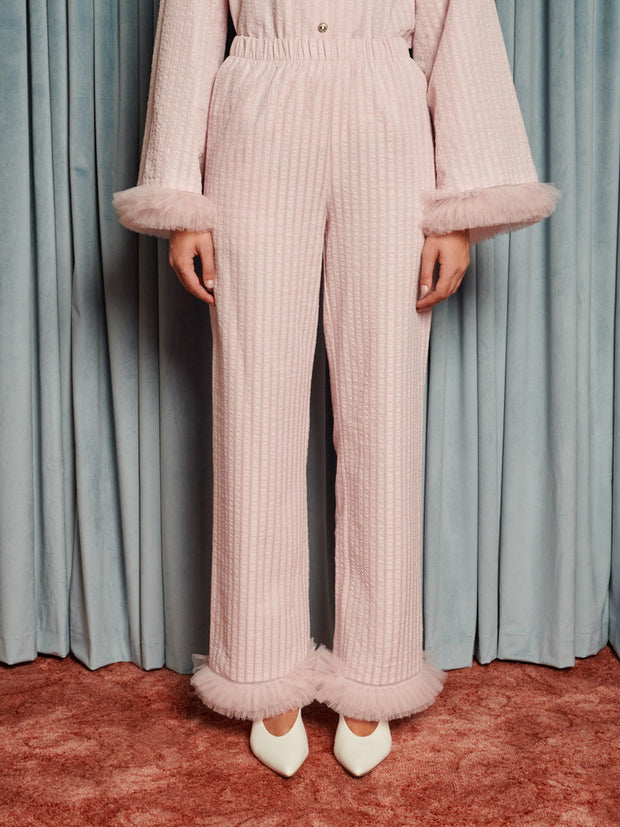 Wonder Stripe Trousers Dusty Pink / Z