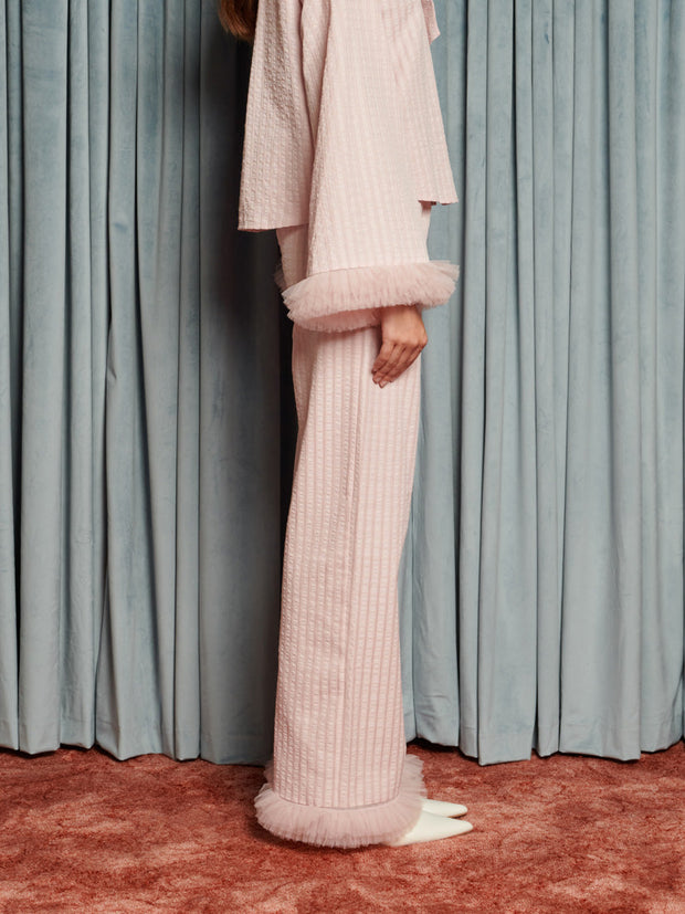 Wonder Stripe Trousers Dusty Pink / Z