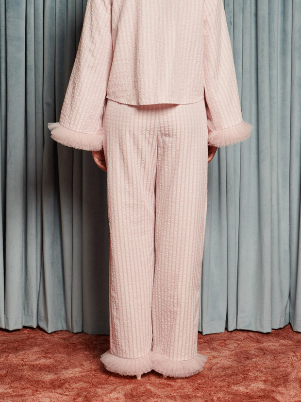 Wonder Stripe Trousers Dusty Pink / Z