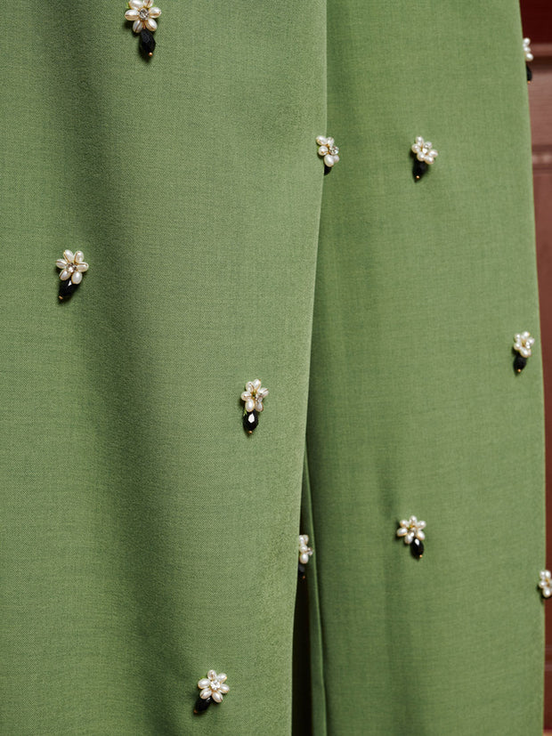 Formosa Embellished Trousers Olive Green / Z