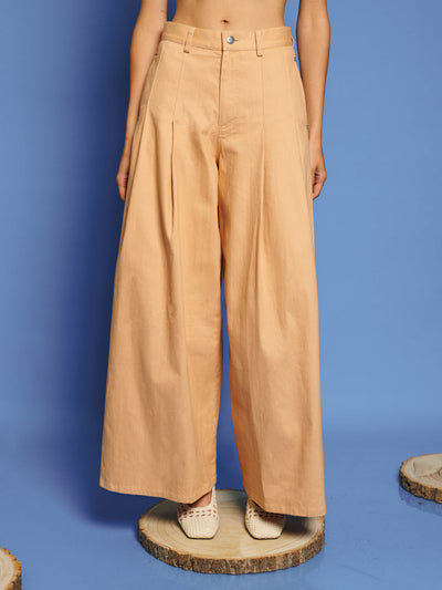 Sunset Wide Leg Jeans Pastel Peach / Z