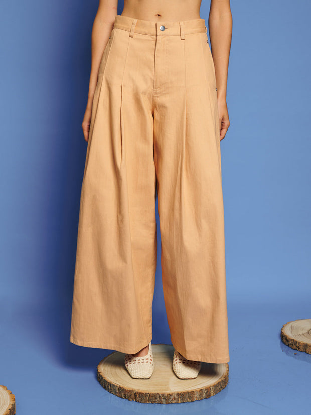 Sunset Wide Leg Jeans Pastel Peach / Z