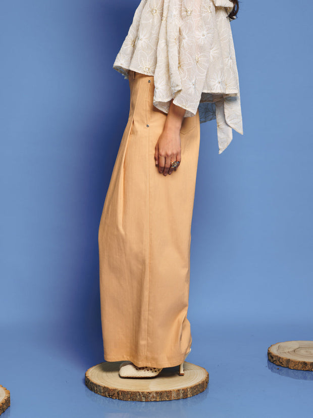 Sunset Wide Leg Jeans Pastel Peach / Z