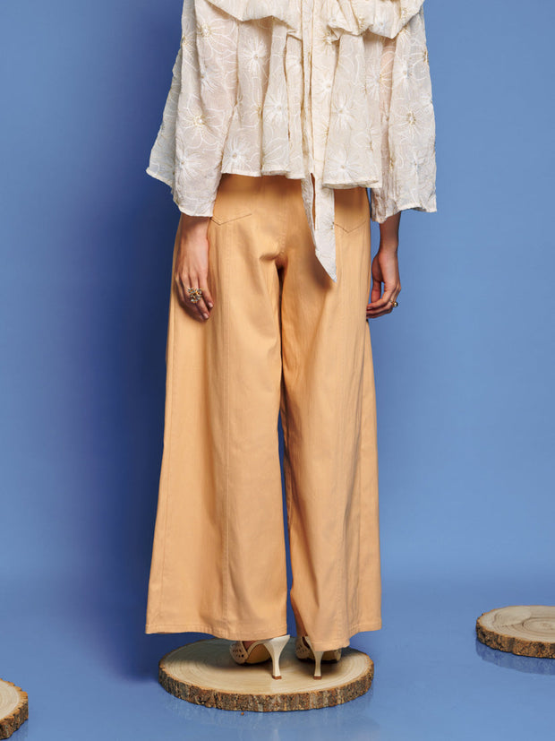 Sunset Wide Leg Jeans Pastel Peach / Z